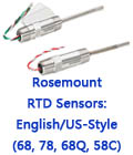 Rosemount RTD Sensors: English/US-Style (68, 78, 68Q, 58C) 
