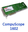 CompuScope 1602 2.5 MS/s, 16 Bit Waveform Digitizer for PCI Bus